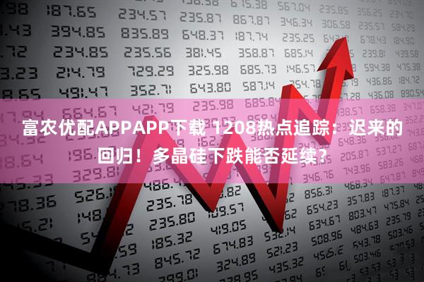 富农优配APPAPP下载 1208热点追踪：迟来的回归！多晶硅下跌能否延续？